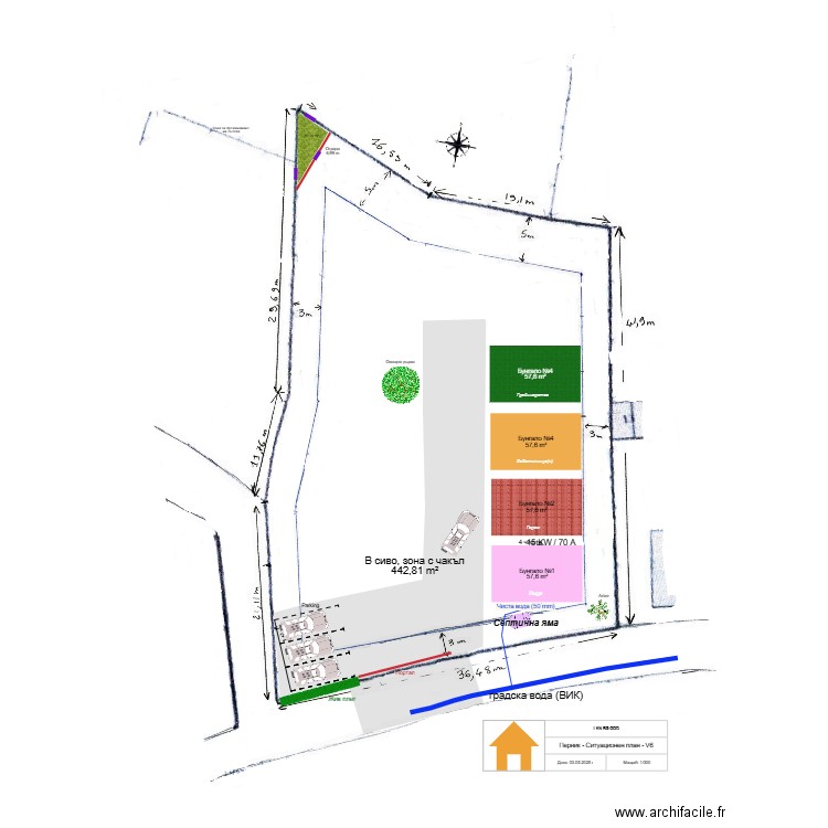 Asphalte à Refaire Pernik Plan. Plan de 0 pièce et 0 m2