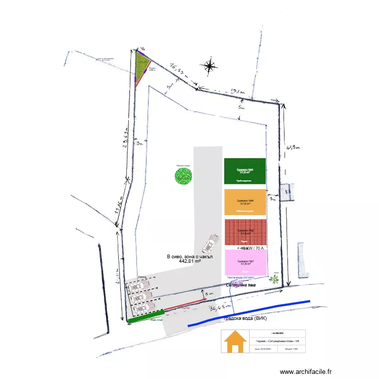 Asphalte &agrave; Refaire Pernik Plan. Plan de 