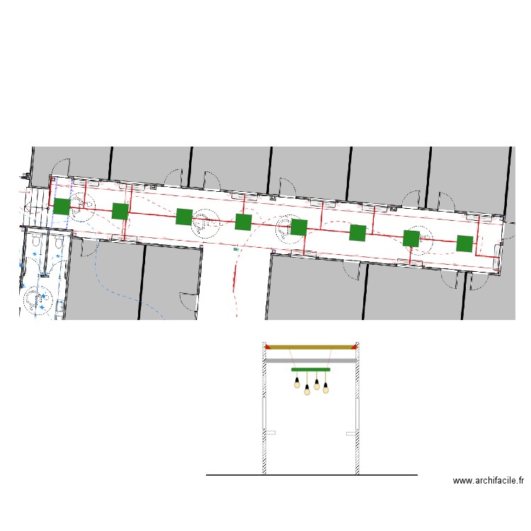 PLAFOND VEGETAL NANCY 2. Plan de 2 pièces et 45 m2
