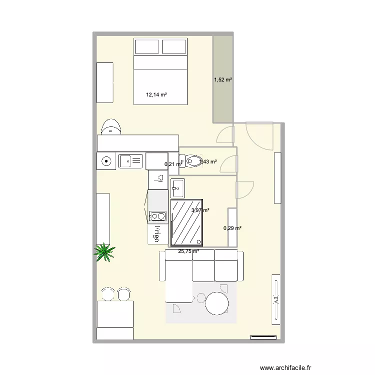 Appart la Garde. Plan de 