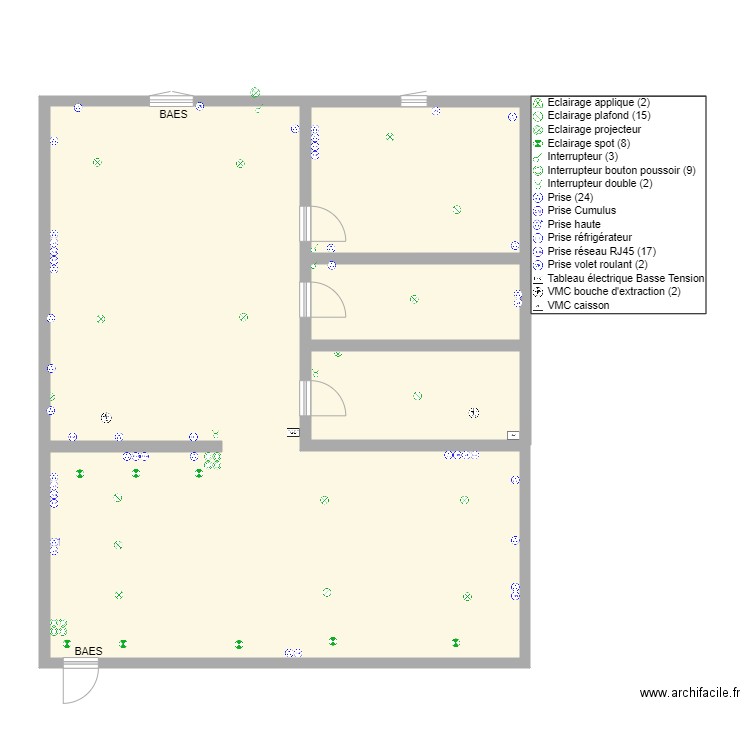 ALLIANZ. Plan de 4 pièces et 128 m2