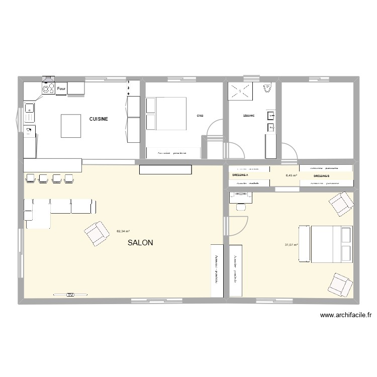 Etage maison Auvreau 71520 Matour. Plan de 0 pièce et 0 m2