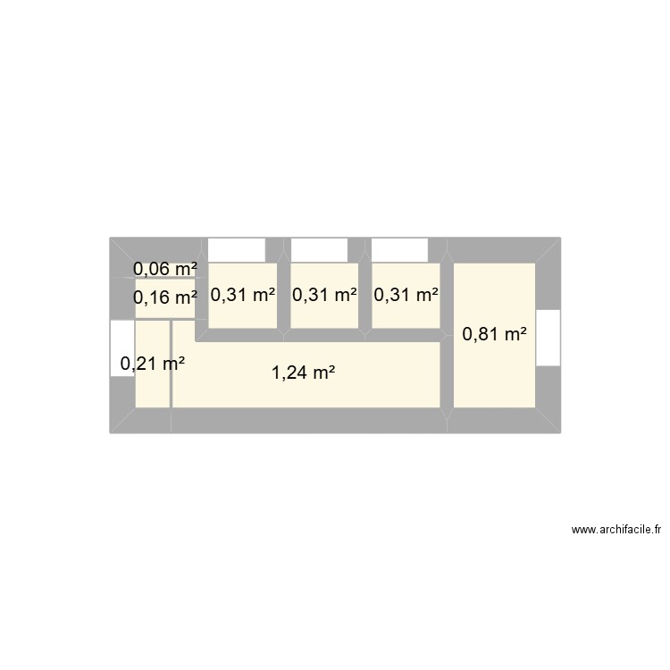 poullaier. Plan de 8 pièces et 3 m2