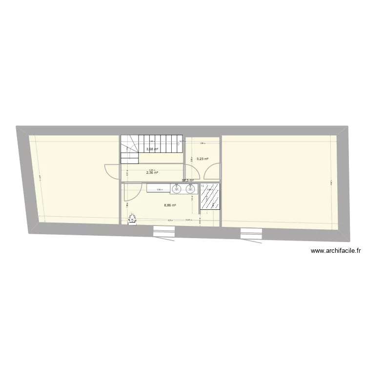 coursan clémenceau. Plan de 7 Pièces et 132 m² coursan clémenceau. Plan de 7 Pièces et 132 m²