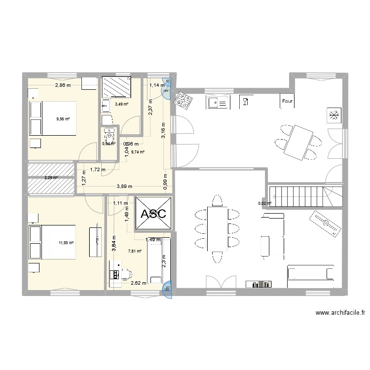 maison castres toiture. Plan de 9 pièces et 48 m2