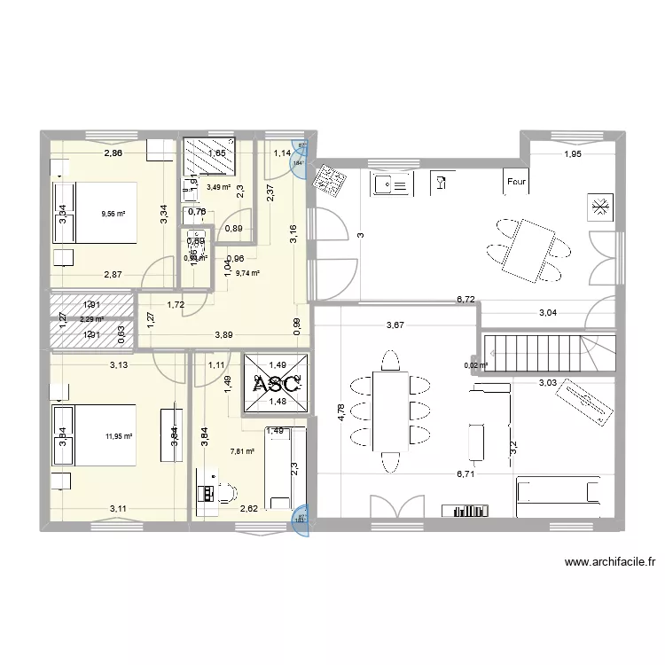 maison castres toiture. Plan de 9  et 48 m²