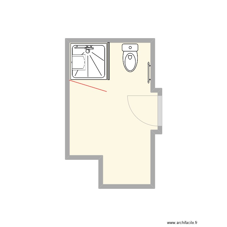 Lepage_Projet1. Plan de 1 pièce et 7 m2
