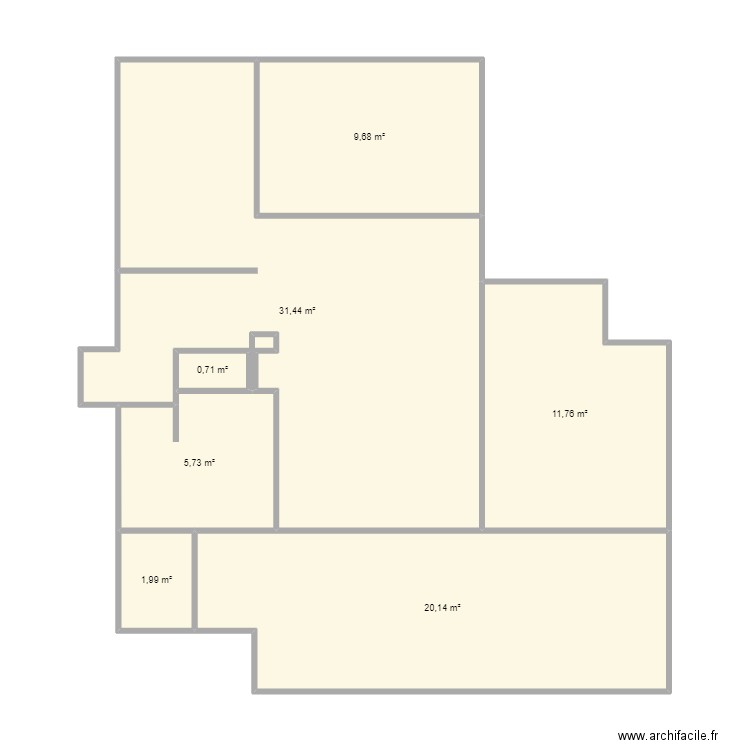 APPIAN. Plan de 7 pièces et 81 m2