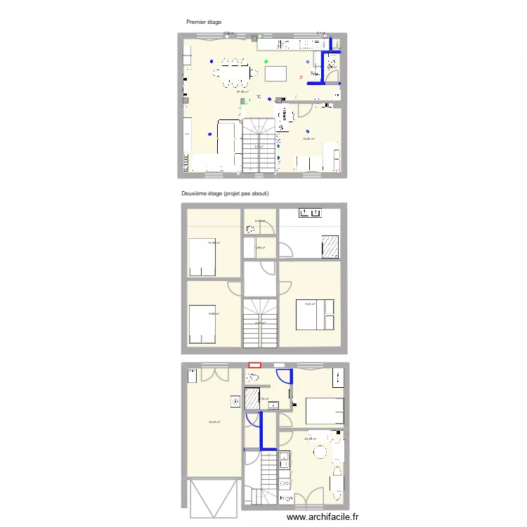 Pierre de Bayard 8 2 eme &eacute;tage. Plan de 