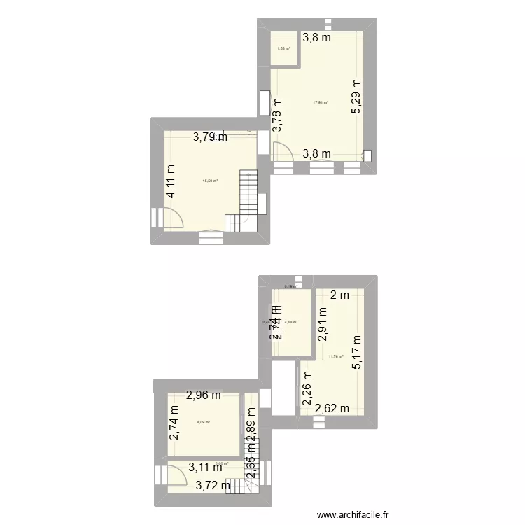 Plan avant V1. Plan de 9 et 67 m² Plan avant V1. Plan de 9 et 67 m²