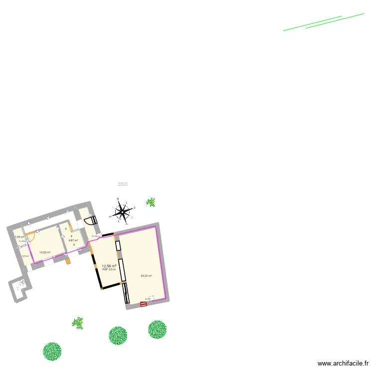 Calques Trespeaux. Plan de 10  et 150 m²