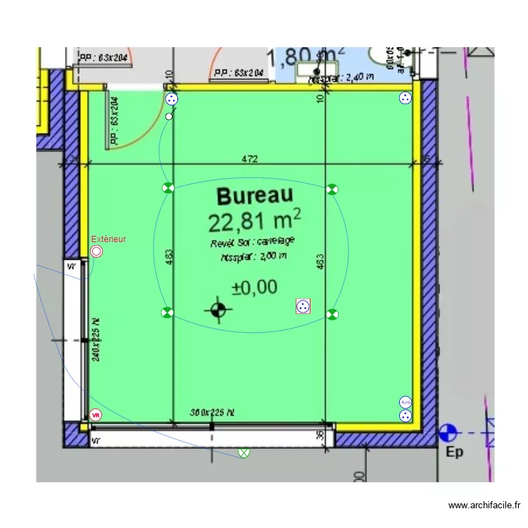 Hubert Patrick Bureau 2. Plan de 