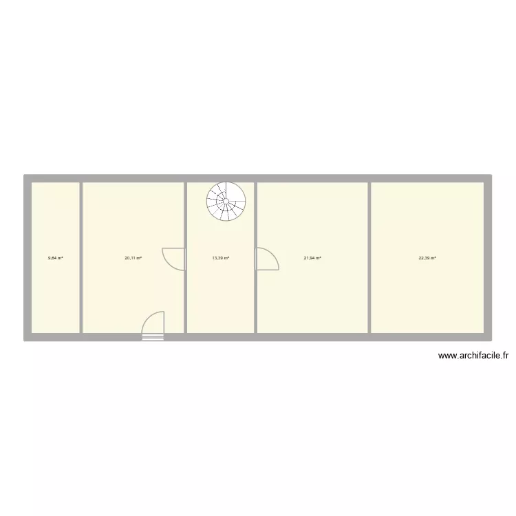 Combles. Plan de 5 Pièces et 87 m² Combles. Plan de 5 Pièces et 87 m²