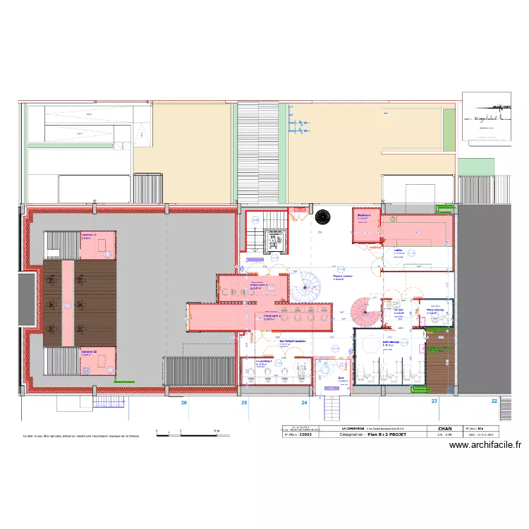 R&eacute;servations PVC R+2. Plan de 