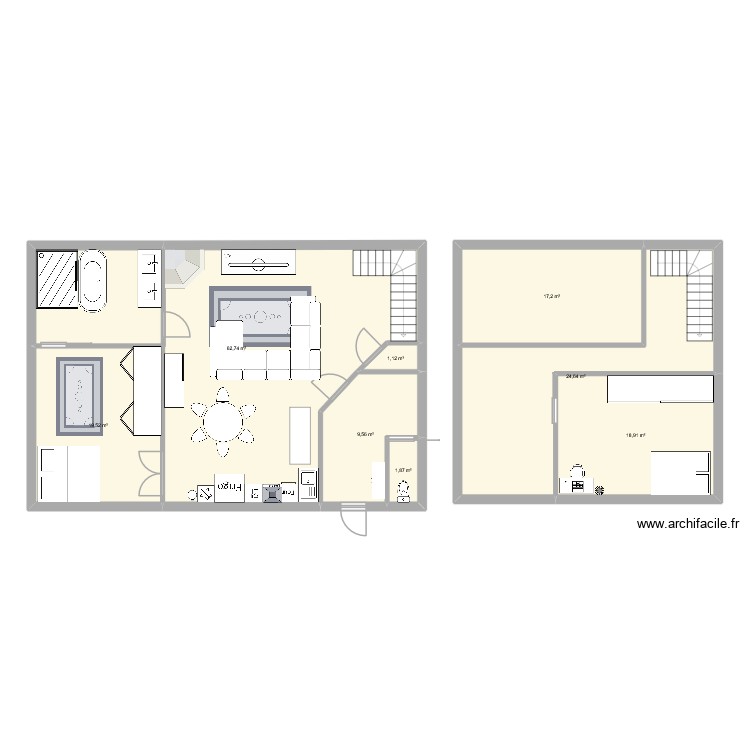 maison. Plan de 0 pièce et 0 m2