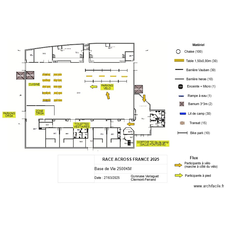 RAF25 - CLERMONT - VERLAGUET. Plan de 0 pièce et 0 m2