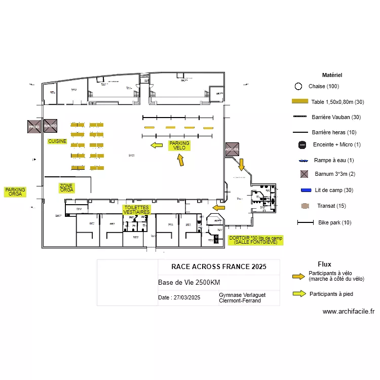 RAF25 - CLERMONT - VERLAGUET. Plan de 