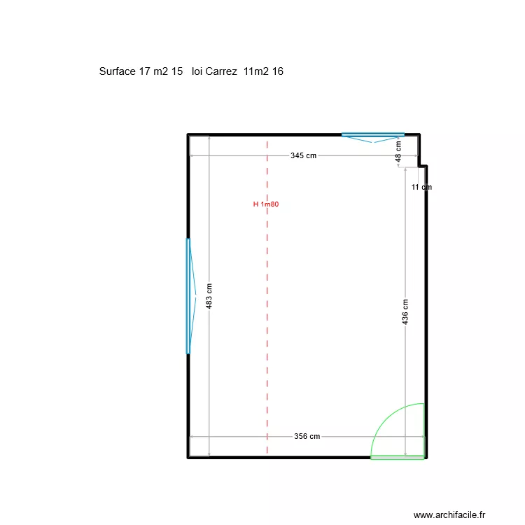 Chambre Noah. Plan de 