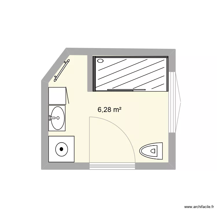 Dangremont. Plan de 1  et 6 m²