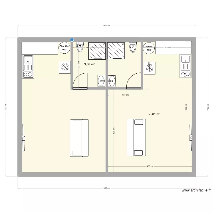 studio. Plan de studio. Plan de