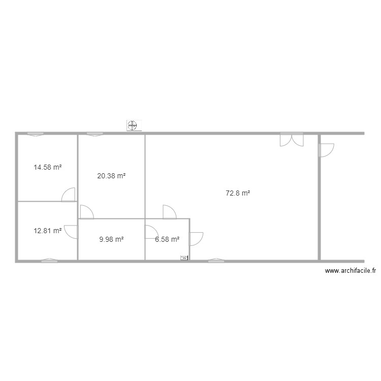 La Ferrandiere. Plan de 6 pièces et 137 m2