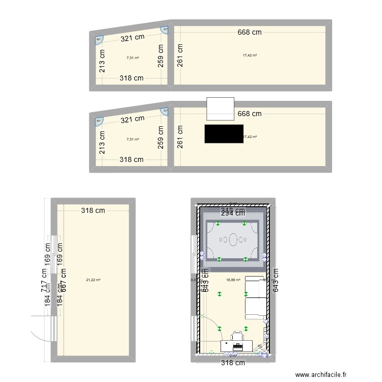 cabanon. Plan de 0 pièce et 0 m2