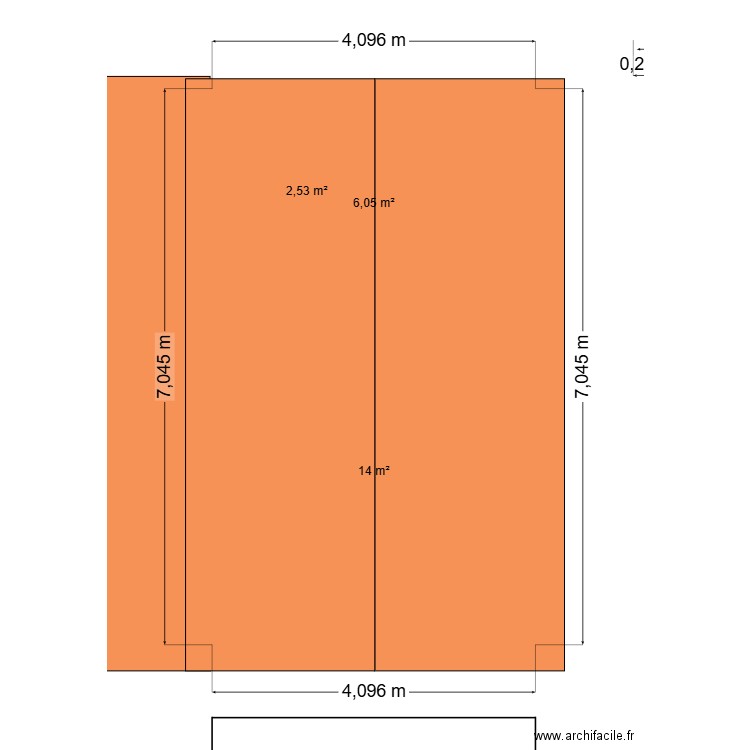 planEst. Plan de 6 pièces et 48 m2