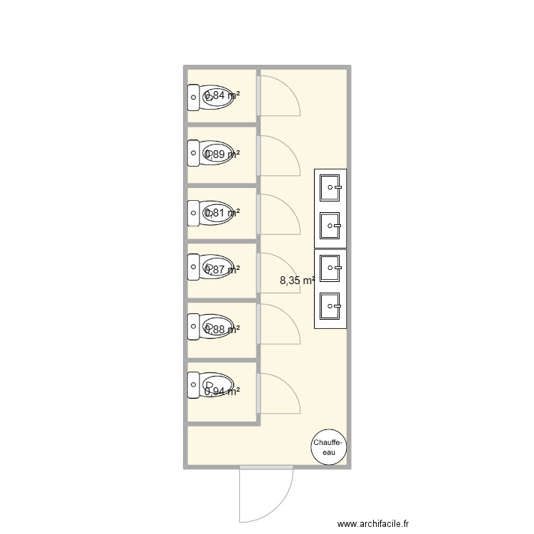 MAITRE CUBE CHANTIER DAMMARTIN. Plan de 7 pièces et 14 m2