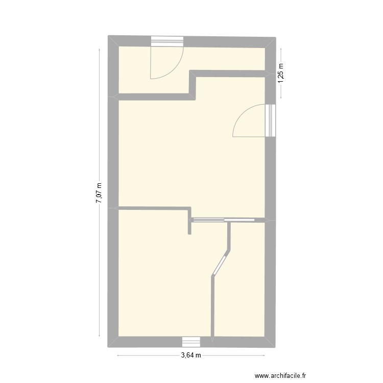 fadom11-5 Plomberie 2. Plan de 4 pièces et 25 m2
