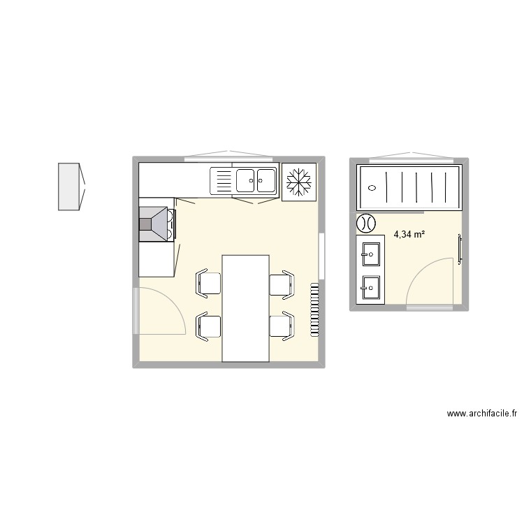 Sarah Cuisine SDB. Plan de 0 pièce et 0 m2