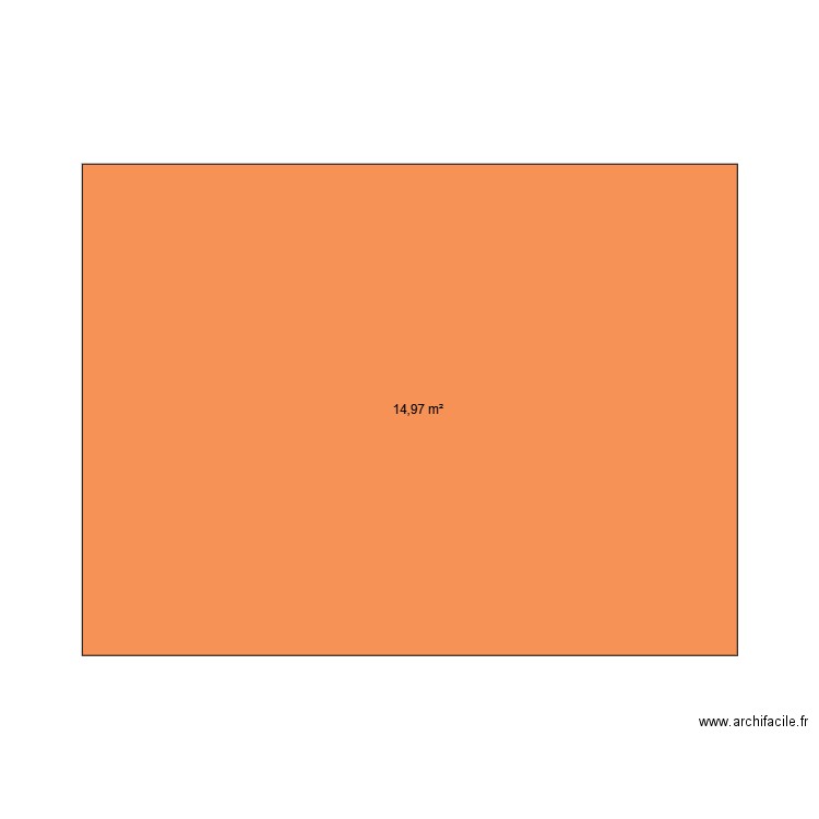 garage. Plan de 1 pièce et 15 m2