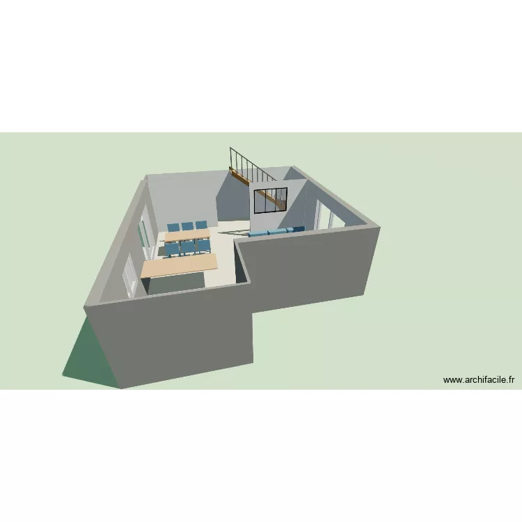chezmoi. Plan de 1 Pièce et 54 m²