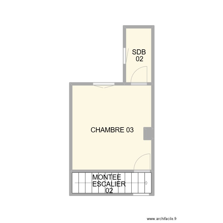 ETAGE 02 JUIF. Plan de 4 pièces et 13 m2