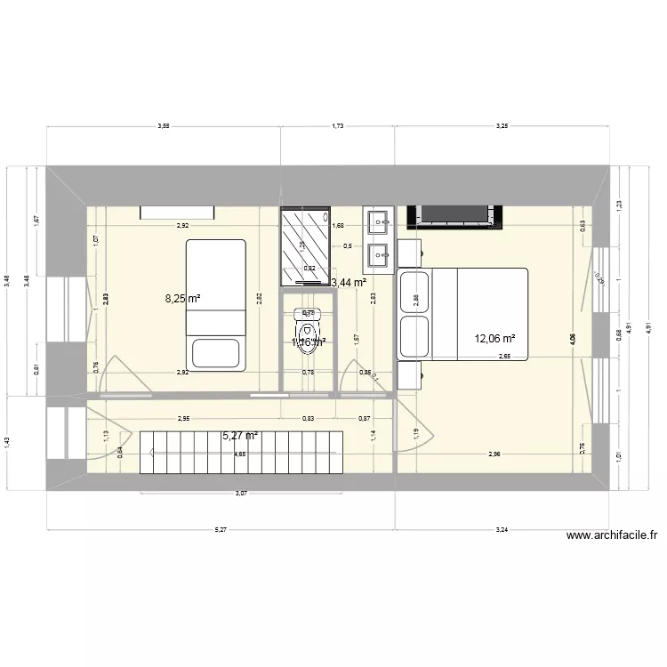 Couflens1-new-1. Plan de 5 Pièces et 30 m²