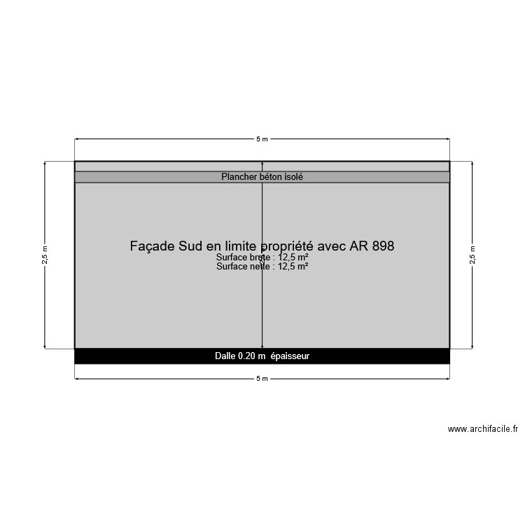 Vue de la façade Sud-Est. Plan de 0 pièce et 0 m2