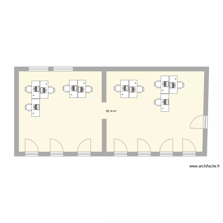 SERVICE RAF VANNES. Plan de 1 Pièce et 55 m² SERVICE RAF VANNES. Plan de 1 Pièce et 55 m²