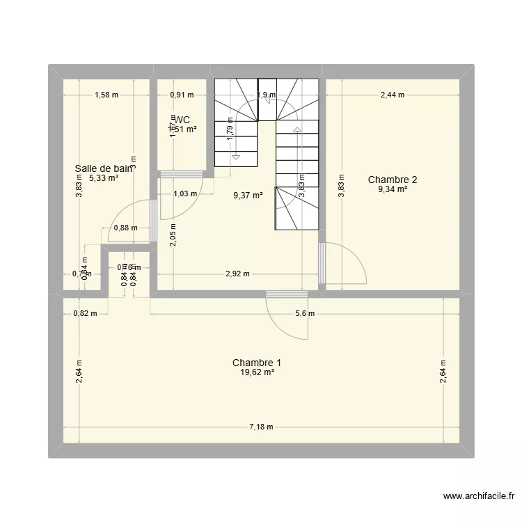 Concarneau Etage Projet. Plan de 