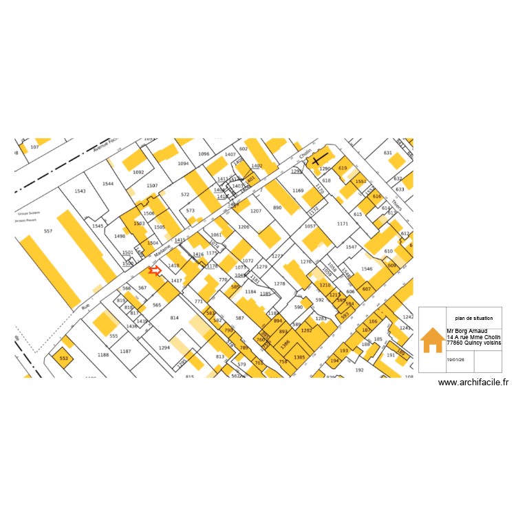 AB plan situation. Plan de 0 pièce et 0 m2