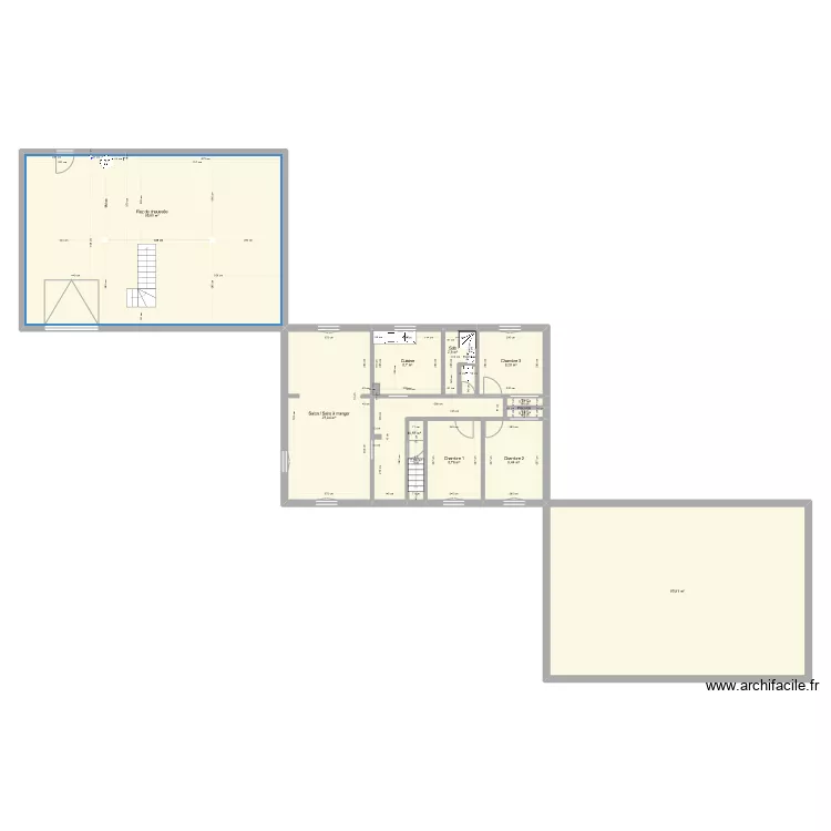 plateau de base 1ere &eacute;tage. Plan de 