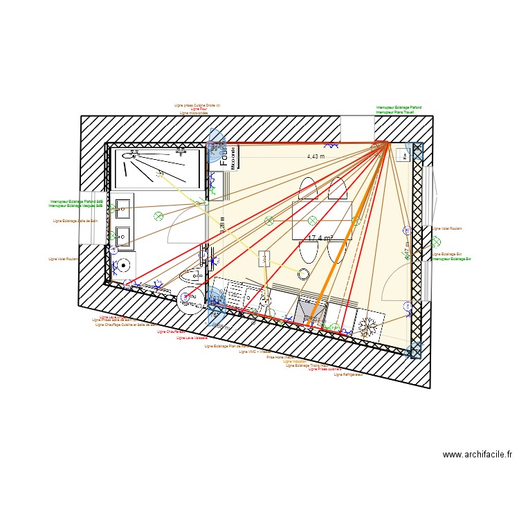 Cuisine_Murs_Iso_SdB_Cuis-Gch_Elec_Plomb_VMC-2. Plan de 1 pièce et 17 m2