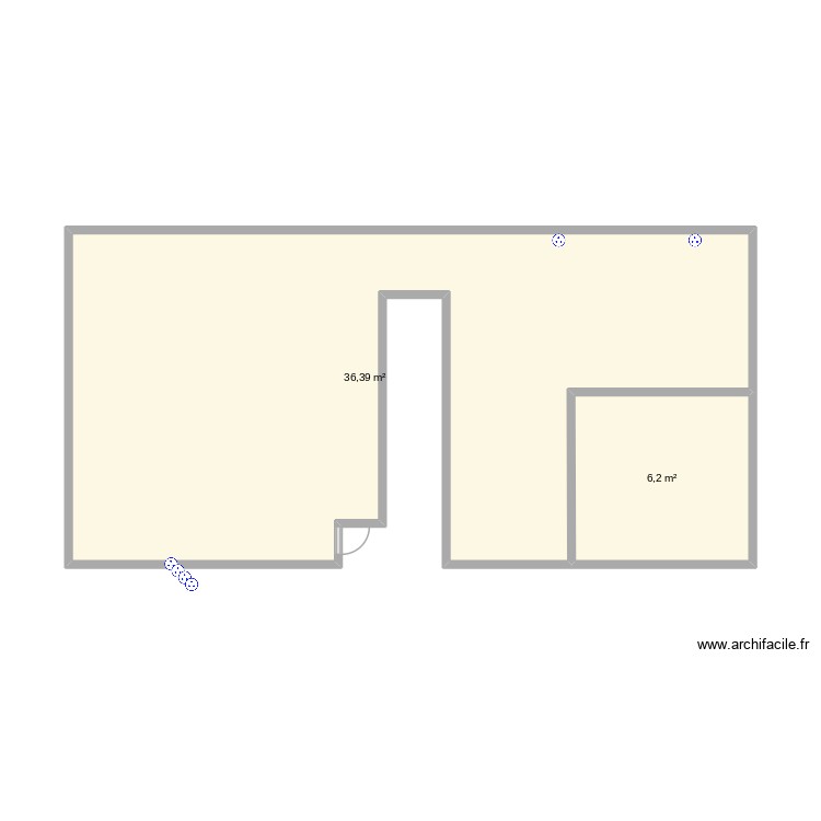 Plan technique clim + chauffe eau + prise. Plan de 0 pièce et 0 m2