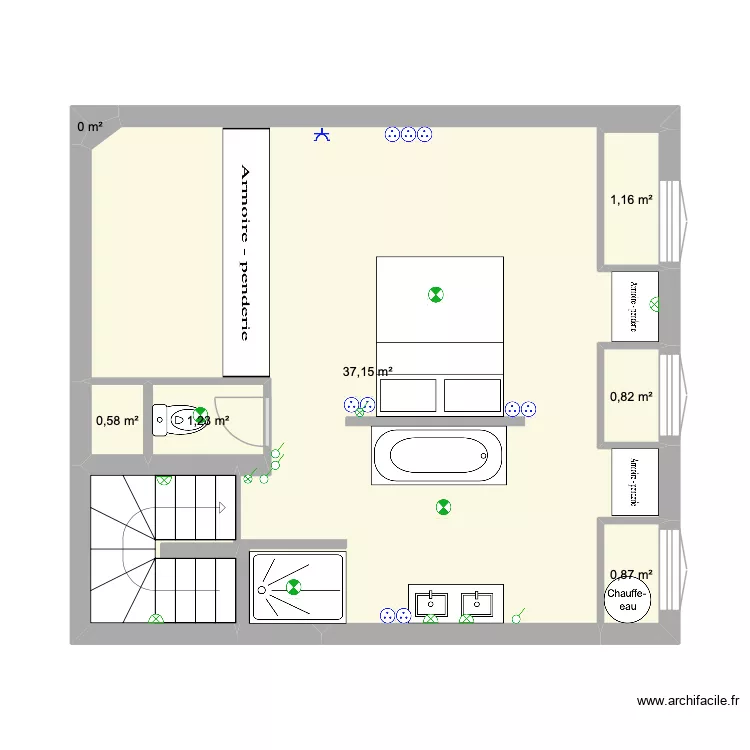 Felix Etage Elecricite. Plan de 