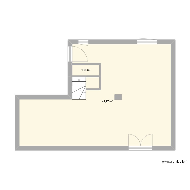 girard. Plan de 2 pièces et 43 m2