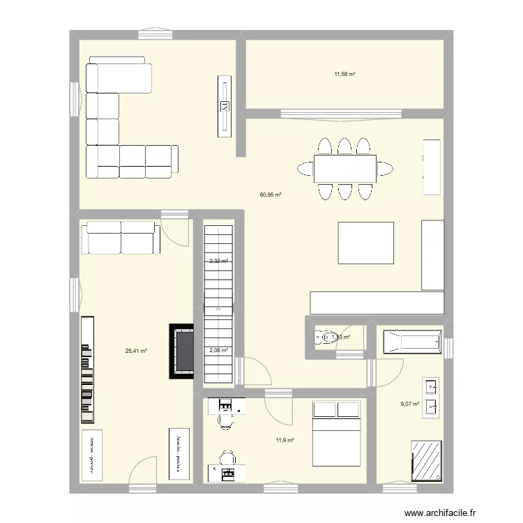 maison douvres apres modif. Plan de 