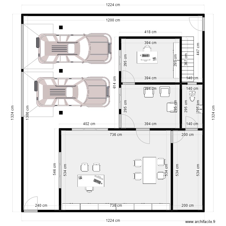 COO - Bureau - Appartement. Plan de 24 pièces et 447 m2