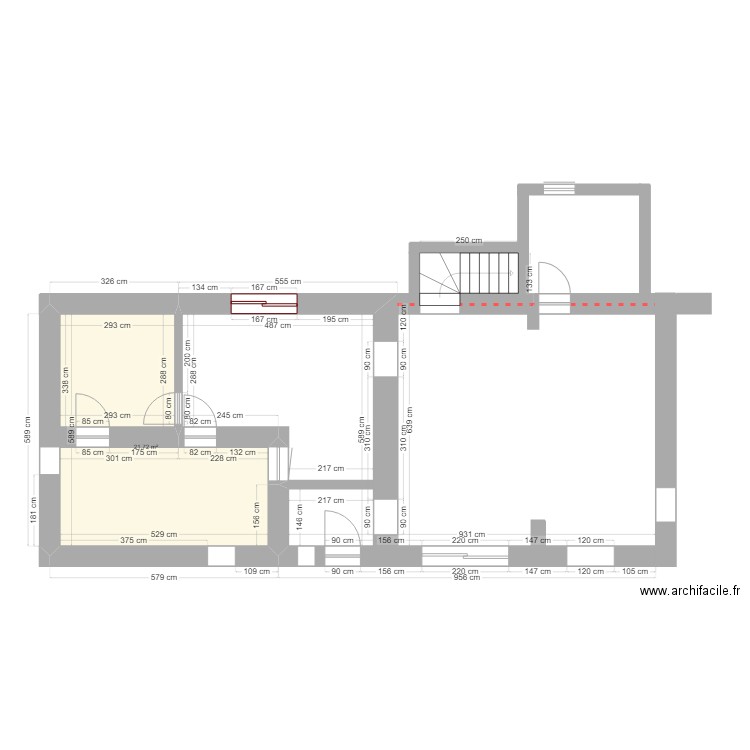 extension cuisine. Plan de 0 pièce et 0 m2