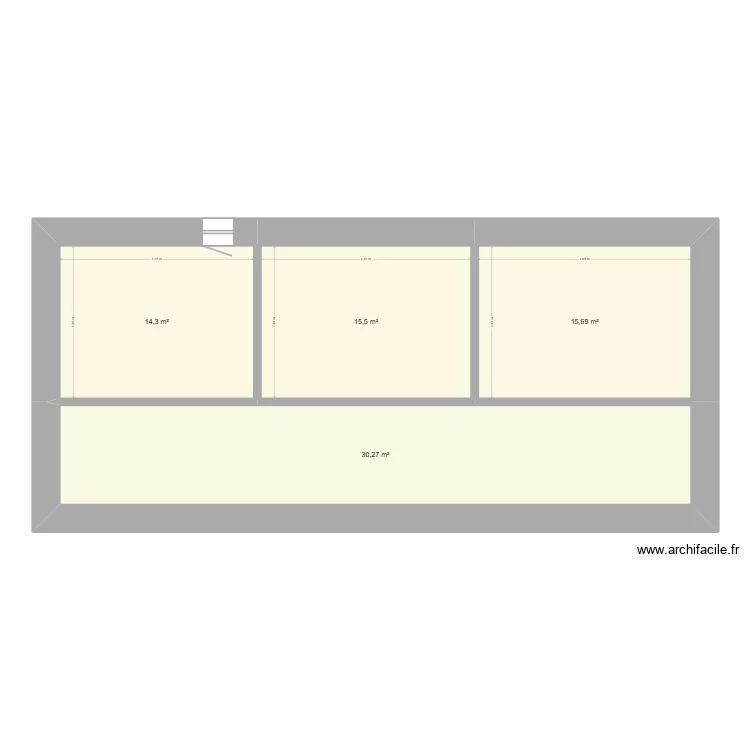 Plan Etage Lalande. Plan de 4  et 76 m²