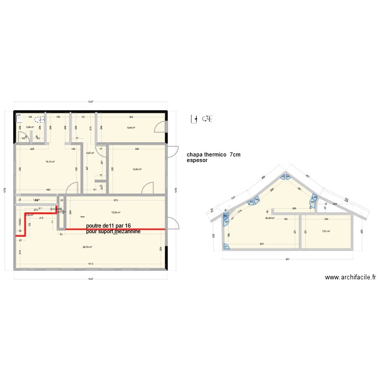 maison cloture facade. Plan de 13 pièces et 130 m2