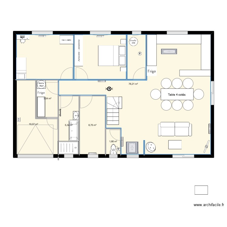 plan initial. Plan de 0 pièce et 0 m2