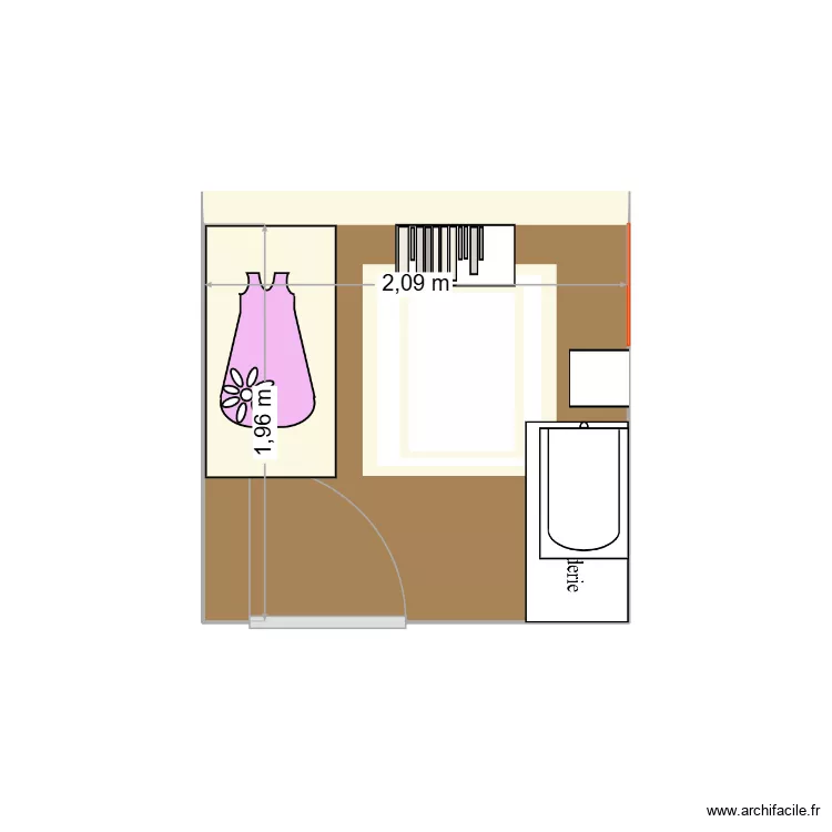 Chambre b&eacute;b&eacute; 3. Plan de 